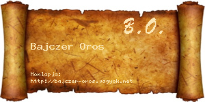 Bajczer Oros névjegykártya